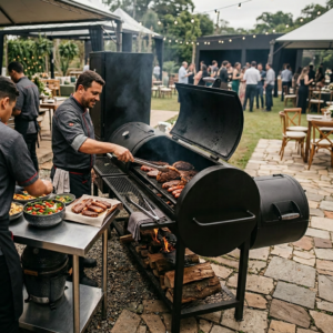 Peletos de carne de porco crua preparados em espigas prontos para fritar